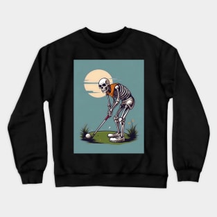 Skelton Playing Golf Crewneck Sweatshirt